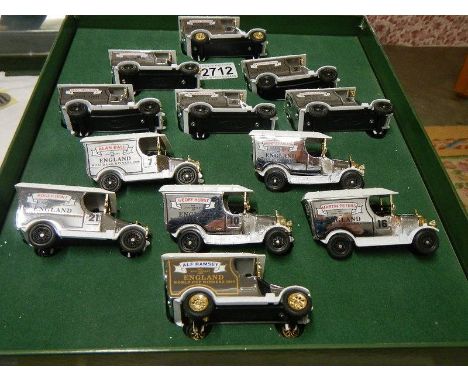 A quantity of boxed Oxford diecast 1966 world cup winners collection model vans, some with metal fatigue.