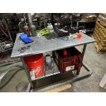 Stainless Steel Table with Shelf and Contents (Approx. 30" x 4') | Rig Fee $25