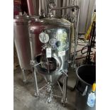 Glacier 3 BBL Stainless Steel Fermentation Tank on Casters - Cone Bottom, Unjacket | Rig Fee $100