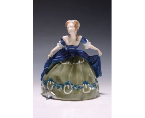 Porzellanfigur, 'Empiretänzerin', Rosenthal, um 1920,  Entw. Erna von Langenmantel -Reitzenstein, 1913, Modellnr. K 206, qual