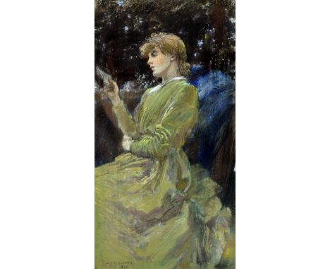William Edward Frank Britten  (Lambeth, Londra 1848 - Kingston, Surrey 1916) Suggestion for a portrait, 1888 Firmato e datato
