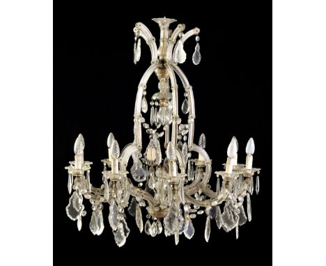 Lampadario a 12 luci in cristallo diam. cm 82 12-light crystal chandelier  Starting Price: €500