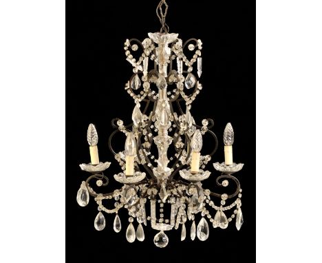 Piccolo lampadario in cristallo a 6 luci diam. cm 55 Small 6-light crystal chandelier Starting Price: €200