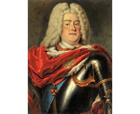 Bottega di Louis de Silvestre (Sceaux 1675 - Parigi 1760) Ritratto di Augusto III di Polonia (1677-1763) Olio su tela, cm 83x