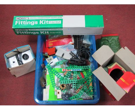 The Remnants of a Model Railway "OO" Scale Workshop, including Locomotives/Lineside Accessories/Track etc, playworn.