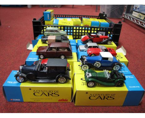 Approximately Thirty Diecast Model Vehicles by Hachette 'A Century of Cars', to include Panhard-Levassor, Mercedes 540K, boxe