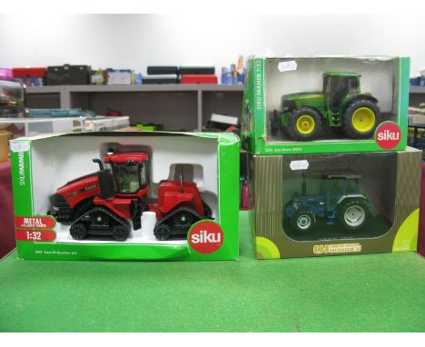 Three Diecast Model Farm Vehicles, to include Universal Hobbies Ford 7810 Tractor, Siku 1:32nd scale John Deere 6920's Tracto