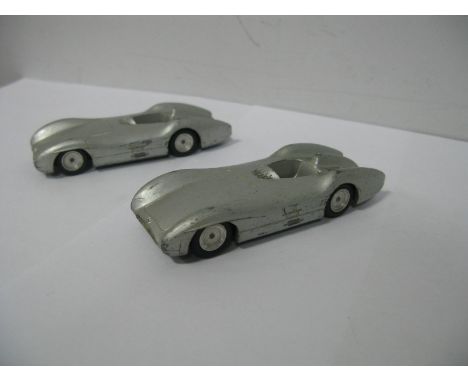 Two Post War Diecast Mercedes Single Seat Racers by Marklin, both silver, overall fair.