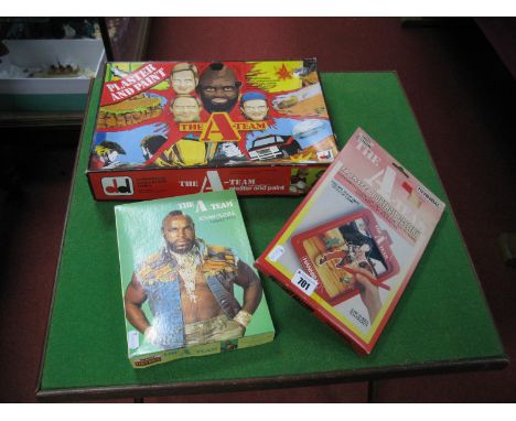 The A-Team Plaster and Paint Kit By Dekkertoys, The A-Team jigsaw puzzle - B.A Baracus (unchecked) by Salters jigsaws, The A 