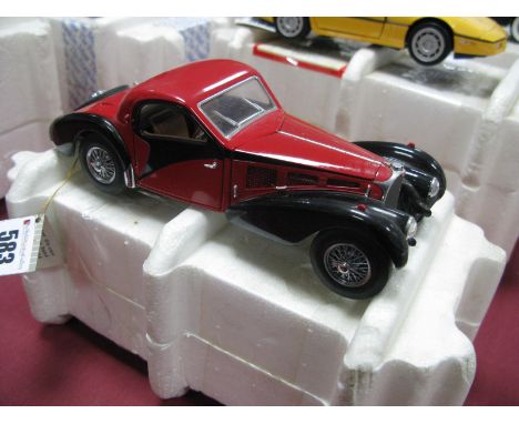 A Franklin Mint 1:24th Scale Diecast Model 1936 Bugatti Atalante Type S7 SC, missing literature and outer box.