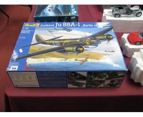 A Revell Plastic Kit No 04728 - Junkers JU88A-1, 1:32nd Scale, boxed, appears complete, unstarted with instructions, however 