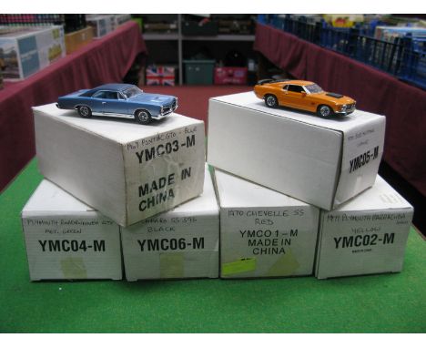 Six 1:43rd Scale Modern Matchbox 'Collectibles' Diecast Model Vehicles, to include Pontiac GTO boxed.