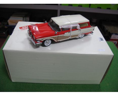 A Danbury Mint 1:24th Scale Diecast Model 1958 Edsel Bermuda Six Passenger Station Wagon, appears as new, boxed.