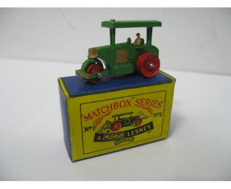 A Moko Lesney 1-75 No 1 - Diesel Road Roller, dark green, very good, boxed.
