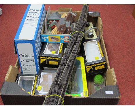 The Contents of an 'N' Gauge Model Railway Workshop, including Track, Lineside Accessories and Building, Scenery etc, playwor