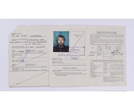 FROM WOODHEAD TO HOOK - CHANGE OF NAME DEED &amp; PASSPORT. Peter was calling himself Peter Hook from much earlier in the 70'