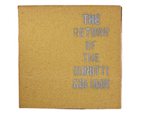 DURUTTI COLUMN - THE RETURN OF THE DURUTTI COLUMN - SANDPAPER SLEEVE LP MADE BY JD BAND MEMBERS. The record is in VG+ conditi