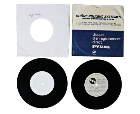 STOCKHOLM MONSTERS - HAPPY EVER AFTER/SOFT BABIES - 7" ACETATE/HAPPY MONDAYS 7" TEST PRESSING. Very rare 7" acetate (Portland