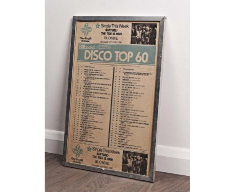 BILLBOARD DISCO TOP 60 - A CERTAIN RATIO NO.55. Framed poster from week ending March 21, 1981. Measures 15" x 23"."A nice cel