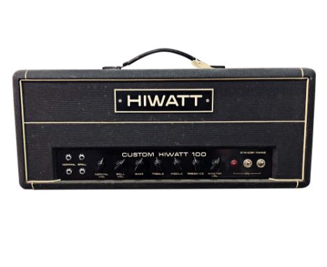 1970'S CUSTOM HI WATT 100 AMP AMPLIFIER HEAD. Model DR103 and serial number 5251. Comes with cover and in very good condition