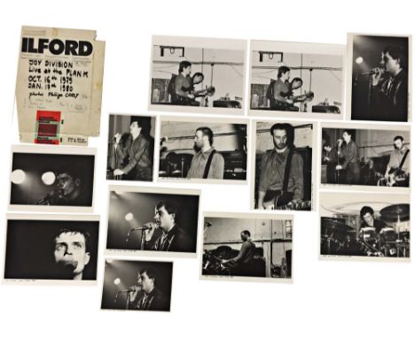 JOY DIVISION PHOTOGRAPHS PHILIPPE CARLY PLAN K. Stunning collection of 13 black and white photographs of Joy Division when th