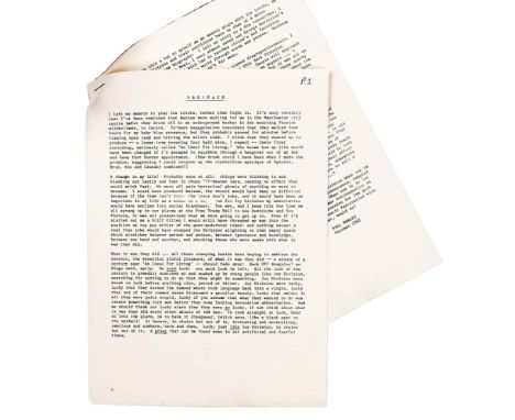 INTERVIEWS &amp; ARTICLES. Collection of six documents to include a copy of Tony Wilson's homage to Ian Curtis "Mista Curtiz,