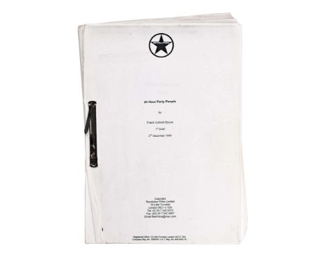24 HOUR PARTY PEOPLE SCRIPTS, DVD OUTTAKES, CD'S, PRESS RELEASE &amp; TICKET. Two scripts for the classic film written by Fra