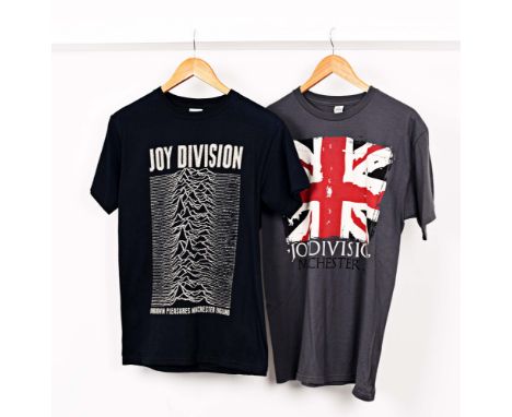 PETER HOOK &amp; THE LIGHT JOY DIVISION CLOTHING PACKAGE. Five t-shirts and a zipped hoodie to include a grey "JD Manchester"