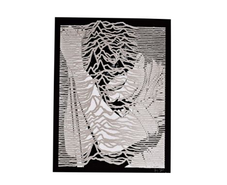 JOY DIVISION IAN CURTIS LIMITED EDITION ARTWORK. Limited edition print with image of Ian Curtis overprinted in silver by the 