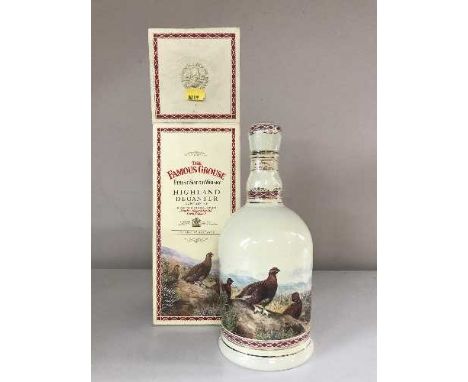 A boxed The Famous Grouse Highland decanter containing Scotch Whisky (70cl) in presentation box, sealed
