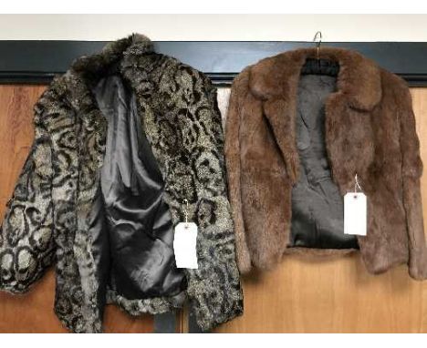 Two vintage lady's Coney fur coats 