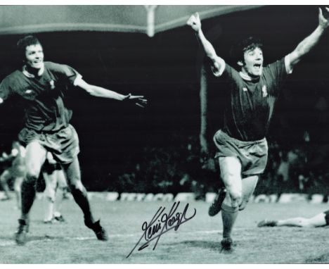 Football Kevin Keegan signed Liverpool 16x12 black and white photo. Good condition. All autographs come with a Certificate of