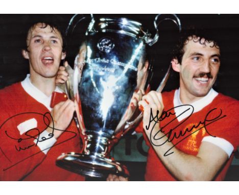 Football Phil Neal and Alan Kennedy signed 16x12 Liverpool European Cup Winners colour photo. Good condition. All autographs 