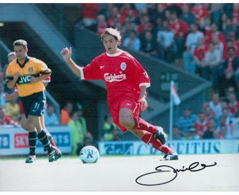 Football Jason McAteer signed Liverpool 10x8 colour photo. Good condition. All autographs come with a Certificate of Authenti