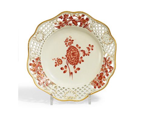 DESSERTTELLER AUS DEM SOG. "MÖLLENDORFF-SERVICE". Meissen. Datierung: Um 1762. Meister/Entwerfer: Modell wohl Friedrich Elias