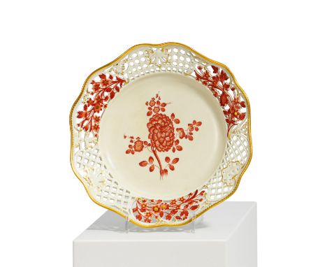 DESSERTTELLER AUS DEM SOG. "MÖLLENDORFF- SERVICE". Meissen. Datierung: Um 1762. Meister/Entwerfer: Modell wohl Friedrich Elia
