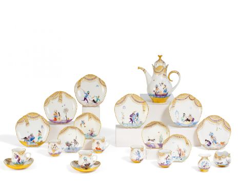 KAFFEESERVICE DEKOR '1001 NACHT' FÜR SECHS PERSONEN. Meissen. Meister/Entwerfer: Modell L. Zepner, Dekor H. Werner, 1966/67. 