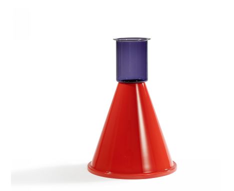 GROßE VASE 'GOBURAM ROSSO'. Sottsass, Ettore. Datierung: 2001. Meister/Entwerfer: Nr.14 von 99. Technik: Glas, tomatenrot opa