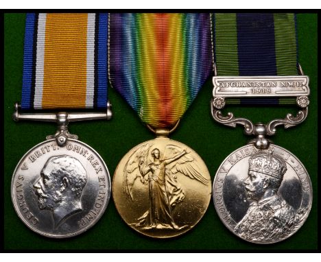A Great War & I.G.S. Afghanistan 1919 Group of 3 awarded to Private John Lees France, 1st/5th Battalion, Royal West Kent Regi