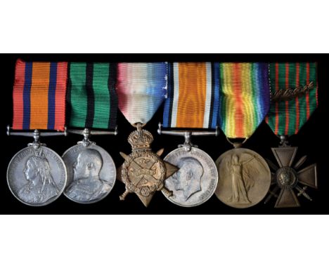 *A Rare Mediterranean, Ashanti War and Great War Croix de Guerre Group of 6 to Colonel Hugh de Putron, Manchester Regiment, l