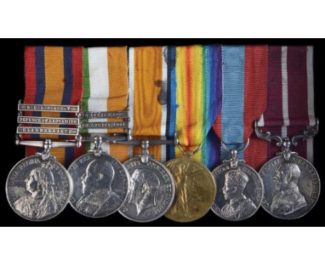 *A Boer War Elandslaagte, Defence of Ladysmith and Great War M.S.M. Group of 6 awarded to Colour-Sergeant Joseph Walmsley, 12