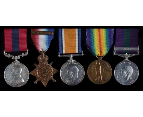 *The Great War D.C.M. and G.S.M. Iraq Group of 5 awarded to Serjeant John Cook, 2nd Battalion, Manchester Regiment, who was a