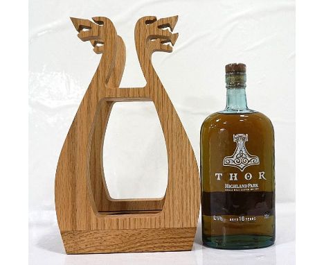 HIGHLAND PARK THORA bottle of Highland Park Thor 16 Year Old Single Malt Scotch Whisky, the first part of the Valhalla Collec