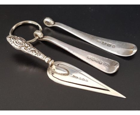 GEORGE III SILVER SPOON HANDLEnow formed as a key ring, Edinburgh 1804 by John Zeigler; a George IV silver spoon handle now f