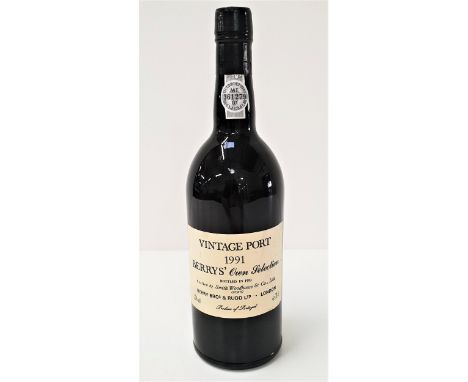ONE BOTTLE OF BERRYS' OWN SELECTION 1991 VINTAGE PORTbottled in 1993. Bottled by Smith Woodhouse & Ca., Lda. Oporto, 75cl & 2