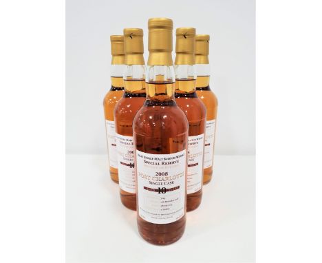 PORT CHARLOTTE 10 YEAR OLD - PRIVATE BOTTLING a case of six bottles of Port Charlotte 10 year old Single Malt Scotch Whisky d