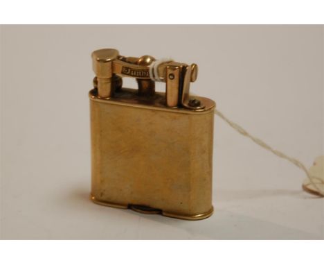 A Dunhill 9ct gold pocket cigarette lighter, gross weight 40.3g