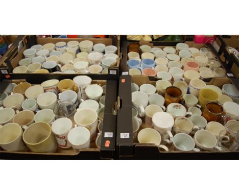 Four boxes of commemorative mugs and beakers to include Edward VII 1902 enamel beaker, Harpers Gate 1902 Coronation festival 