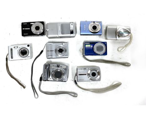Nine digital cameras, to include Canon Powershot SD1100 IS; Caplio R4; Pentax Optio L30; Casio Exilim; Kodak MD1063; Canon Po