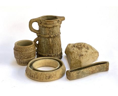 A quantity of Hillstonia ceramics to include jug, wall planter etc